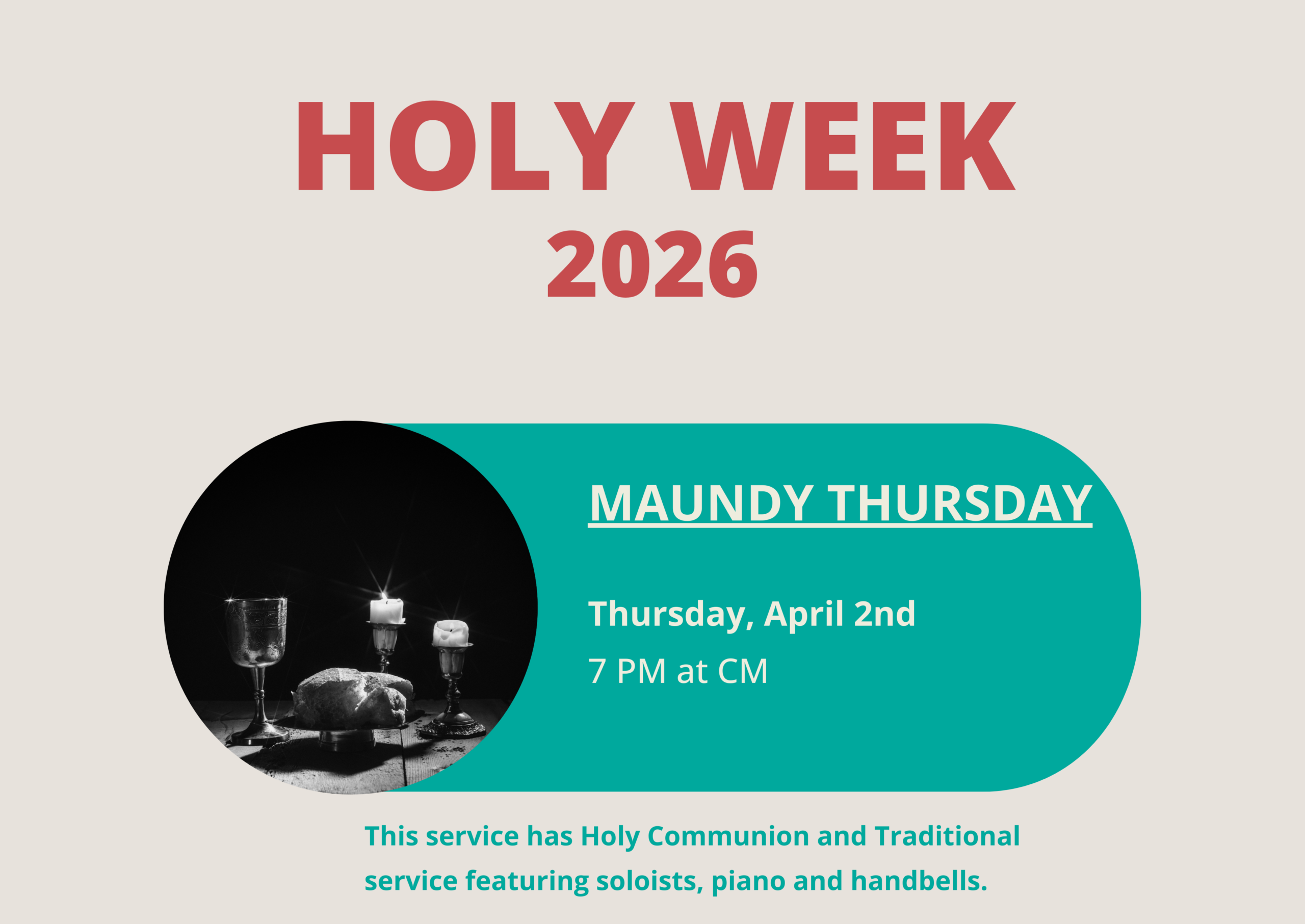 Holy Week Schedule