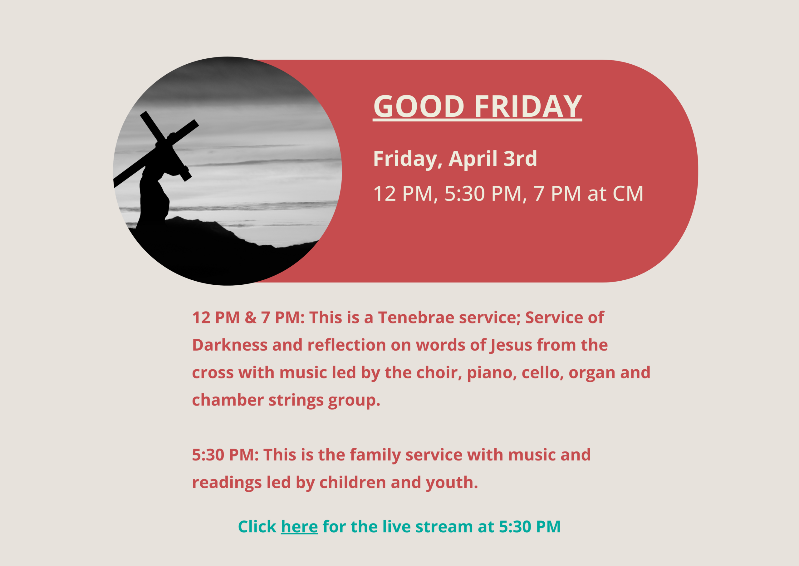 Holy Week Schedule